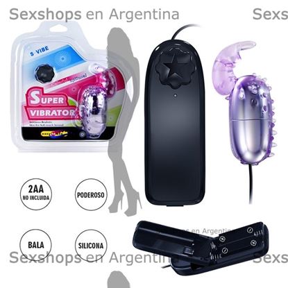 Bala vibradora con funda en forma de conejo